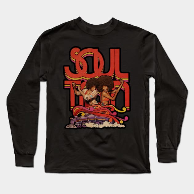 RETRO - SOUL TRAIN- DANCE TIMES Long Sleeve T-Shirt by dwimuksin99